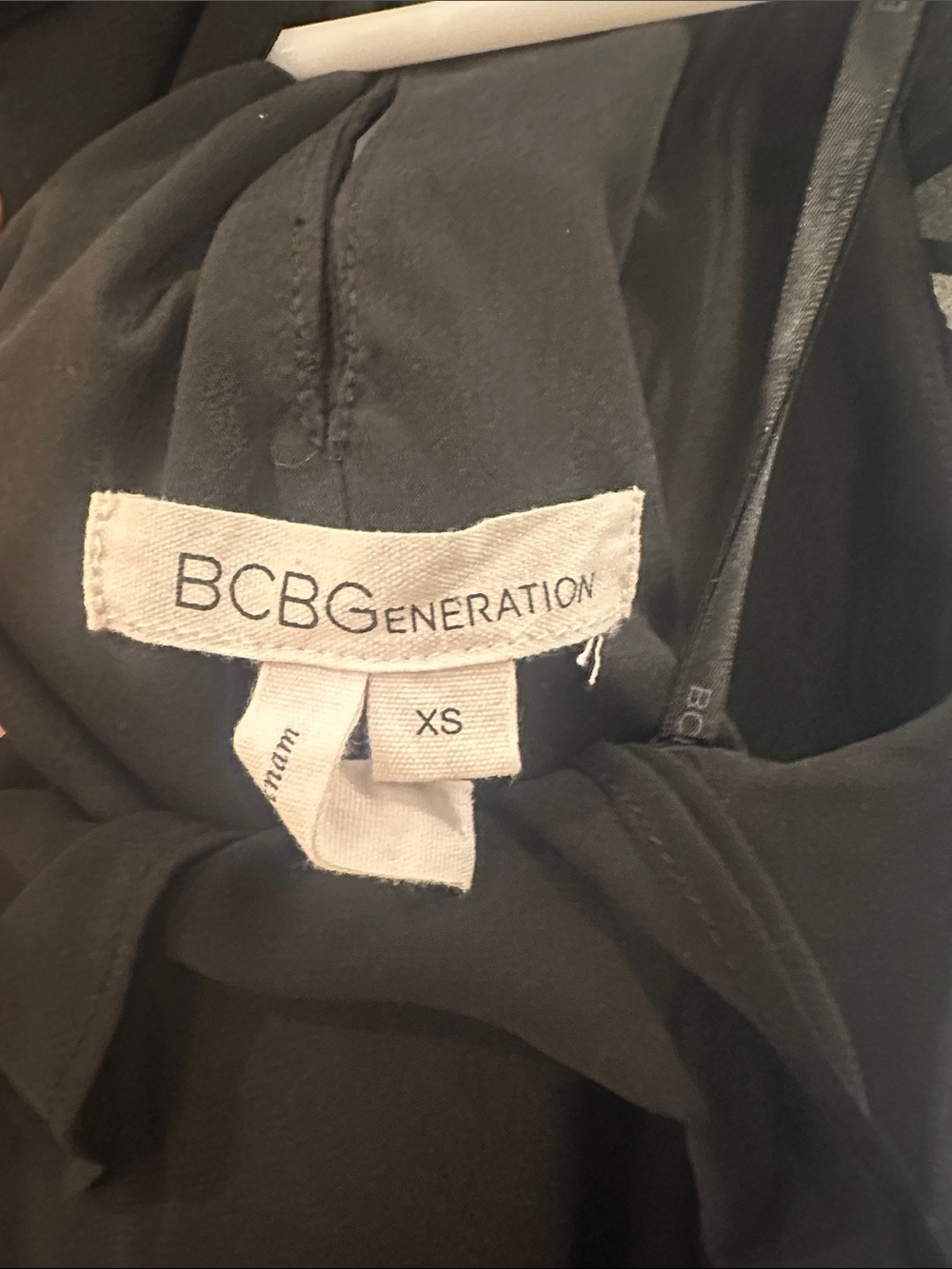 BCBGeneration Black Ruffle Detail Sleeveless Dress - Picture 2 of 4